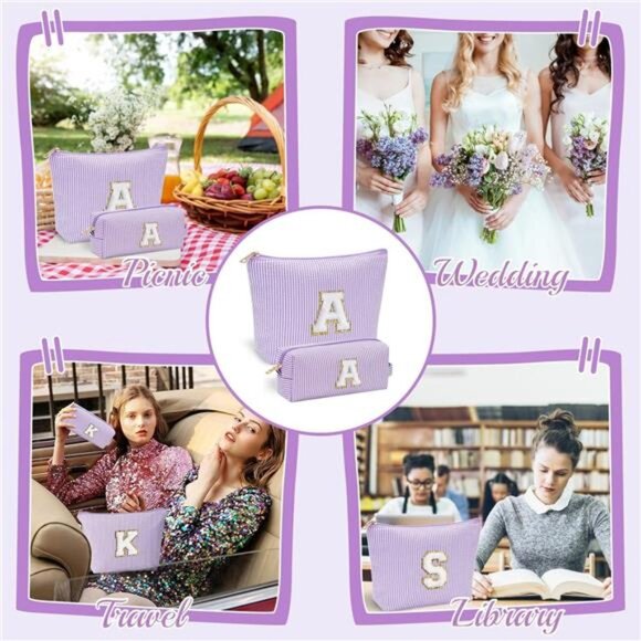 Makeup Bag for Girls Teen Purple - Picture 5 of 6